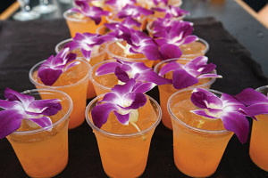 Rare Steakfest cocktails with flowers