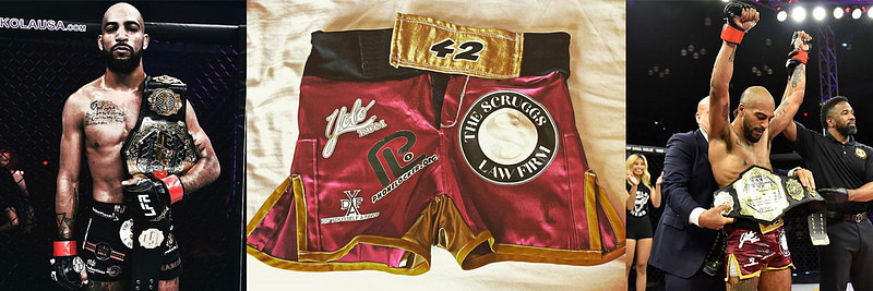 MMA Fighter Charles Johnson and Yolo Rum shorts